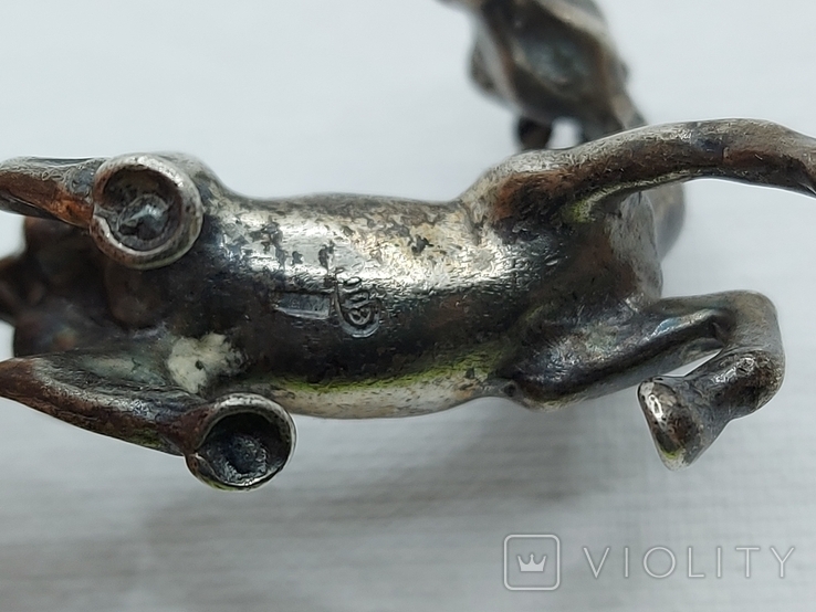 (5) Коллекционная миниатюрная фигурка серебро 800 Конь, фото №9
