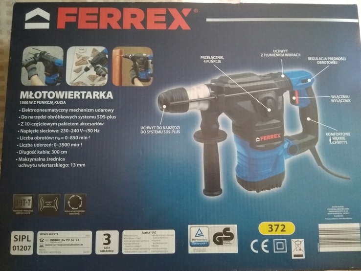 Немецкий перфоратор FERREX, фото №8