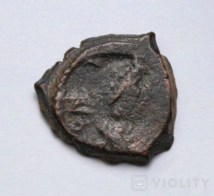 Юстиніан І, мідний пентануммій 543-565рр., м.Константинополь – Епсилон, фото №3