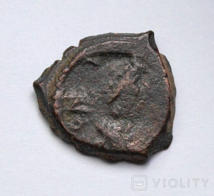 Юстиніан І, мідний пентануммій 543-565рр., м.Константинополь Епсилон, фото №6