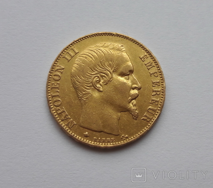 Франция 20 франков 1860 год BB