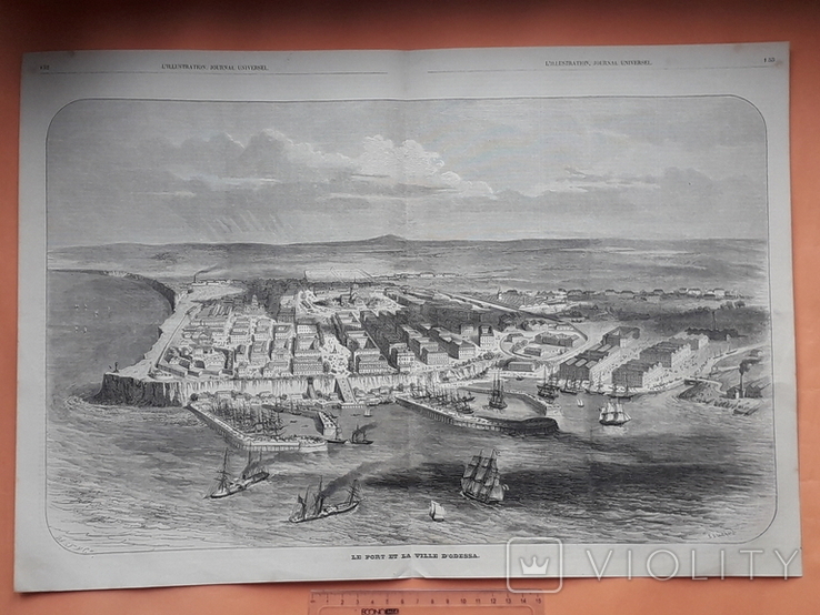 Odessa from a bird's eye view, 1850s, 35x50 cm, zhur. L’ Illustration Journal Universel