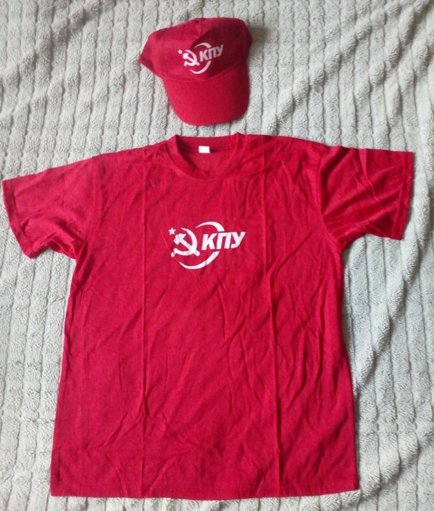 Футболка красная или белая -надпись :КПУ, фото №2