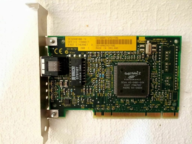 Сетевая карта LAN PCI 10/100Mb 3COM 4-шт, фото №4