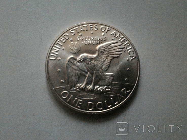 США 1 доллар 1973 S Эйзенхауэр / серебро, фото №6