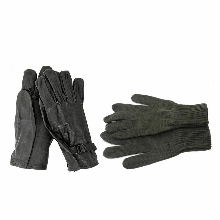 Перчатки армейские кожаные с шерстяными вкладышами Бельгия Новые зима кожа оригинал