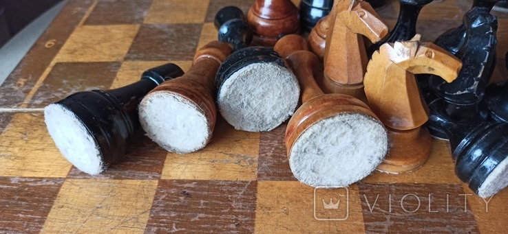 Шахматы старые с песчаным утяжилителем, фото №6