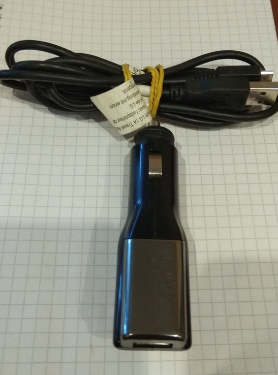 Авто-зарядка + шнур USB., фото №3