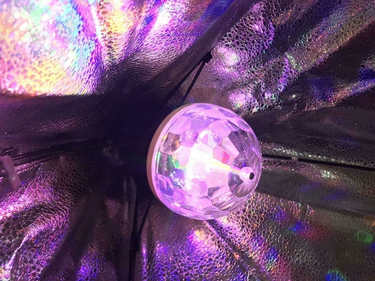 Мощная диско лампа 6 LED Color Rotating Lamp, вращающаяся диско лампа., фото №7
