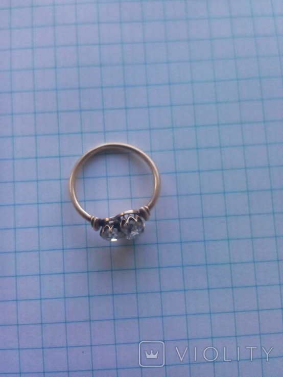 Старинное золотое кольцо с бриллиантами, фото №9