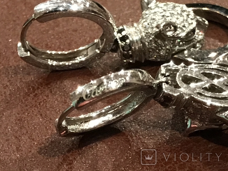 Гарнитур Cartier . Серьги и кольцо с бриллиантами, фото №3