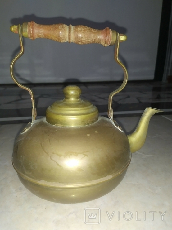 Чайник заварник латунь объем 0,9 литра, фото №5