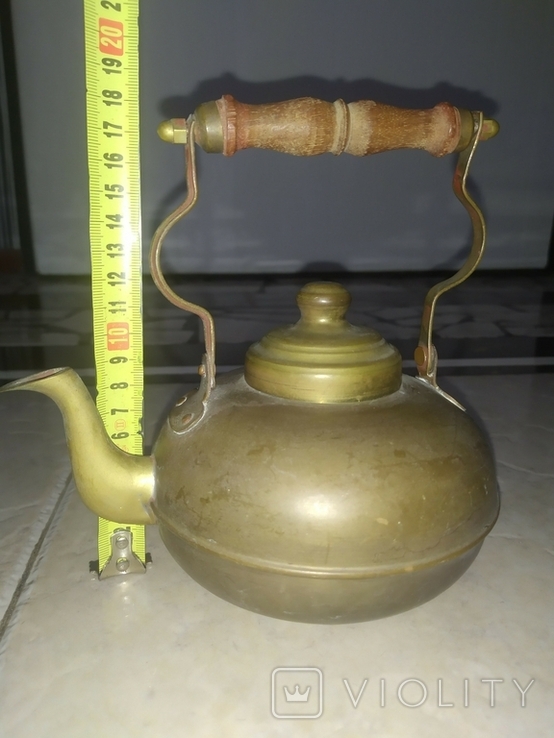 Чайник заварник латунь объем 0,9 литра, фото №7