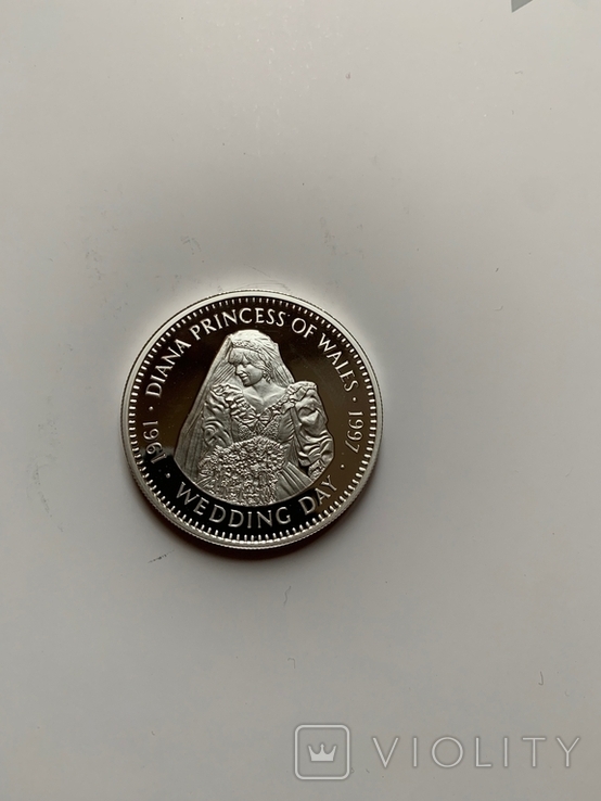 Либерия. 20 долларов. 1997 г. Серебро. 999 пр. 31,1 гр., фото №2