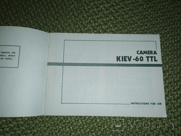 Инструкция к фотоаппарату Киев 60 на английском, фото №3