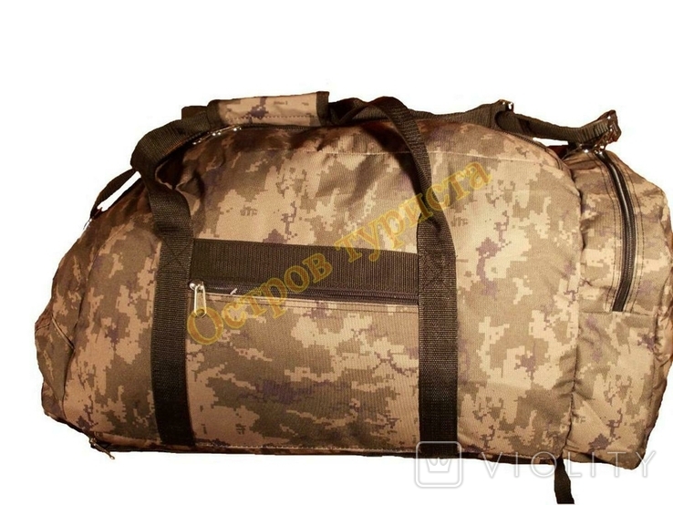 Сумка рюкзак 1233 военная 70 литров пиксель, фото №2