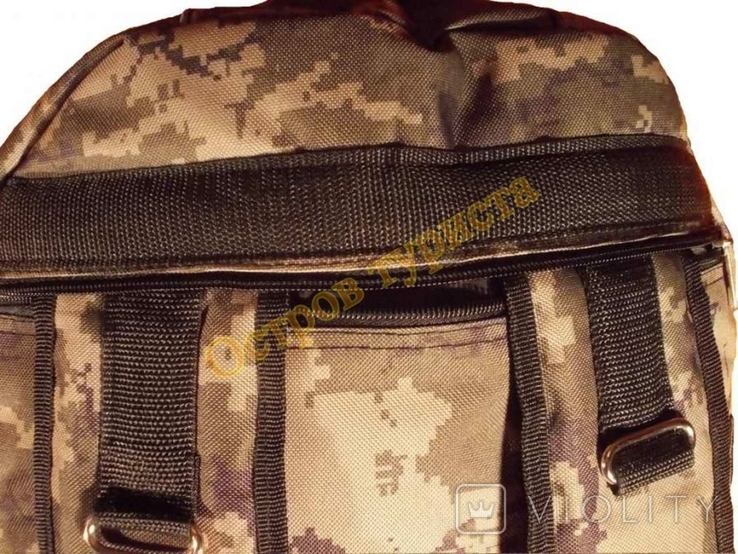 Сумка рюкзак 1233 военная 70 литров пиксель, фото №6