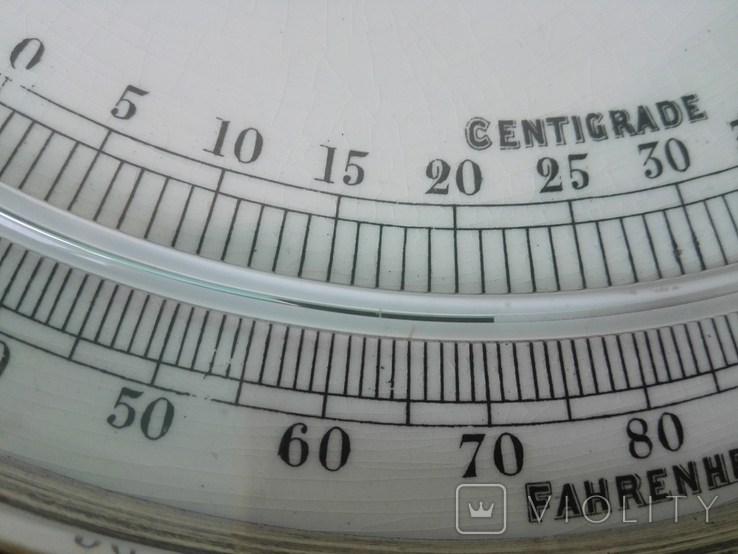 34.5см Английский барометр с термометром XIX века, фото №7