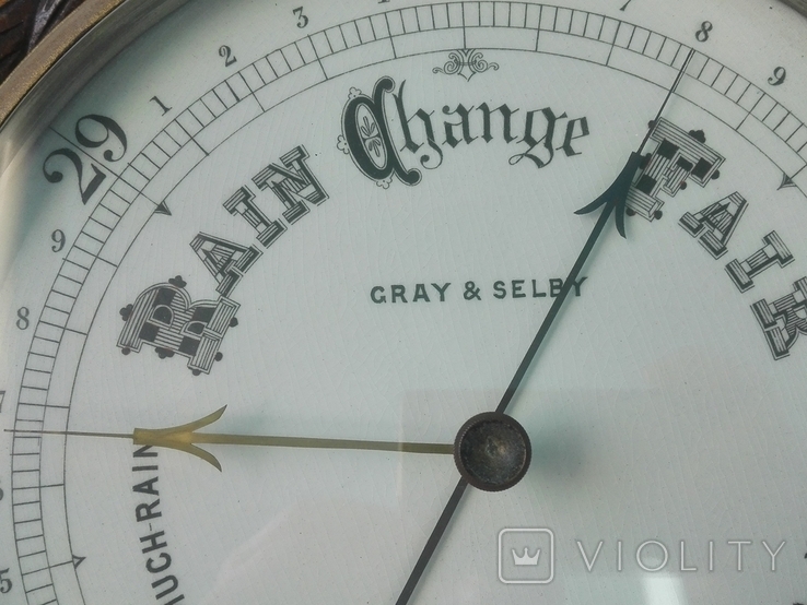 34см* Великий англійський барометр XIX століття, фото №7