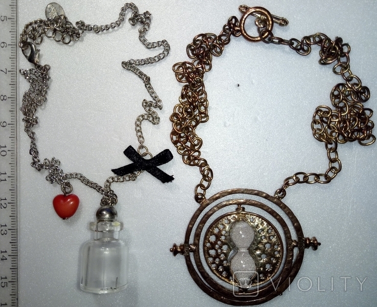 Ожерелье и серьги + бусы + подвески 2 шт., фото №5