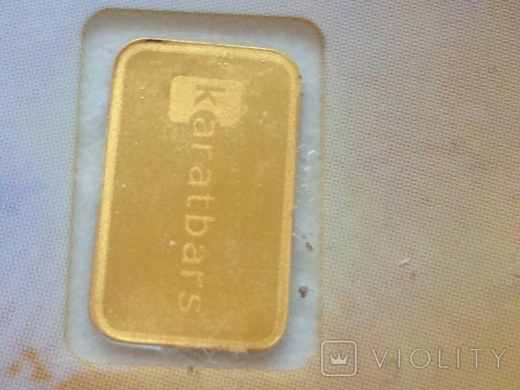 Слиток золота 999.9 0,1 гр. Лот №102, фото №3