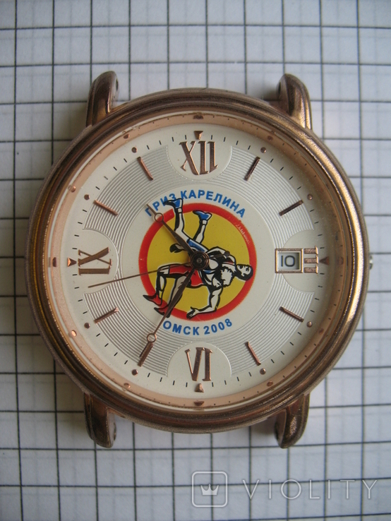 Часы "Приз Карелина Омск 2008" борьба механизм Miyota автоподзавод, фото №3