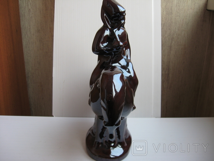 Статуэтка "Козак на коне"обливная керамика, фото №5