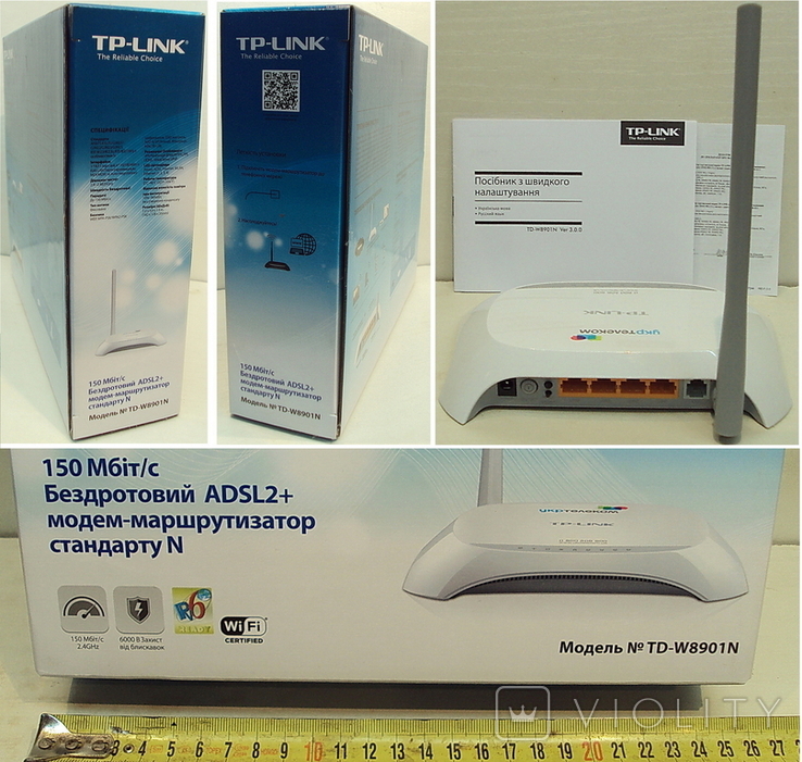 Беспроводной модем-маршрутизатор ADSL2+,полный комплект-1-шт., фото №6