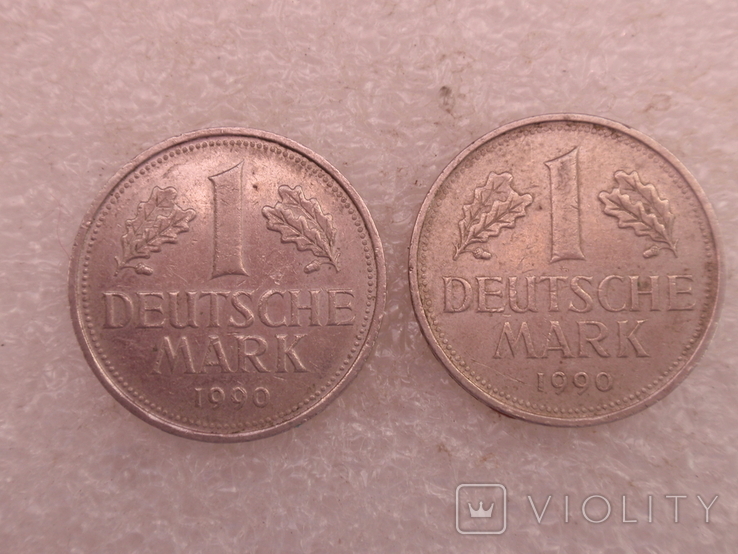 Две Дойч марки 1990 года., фото №2