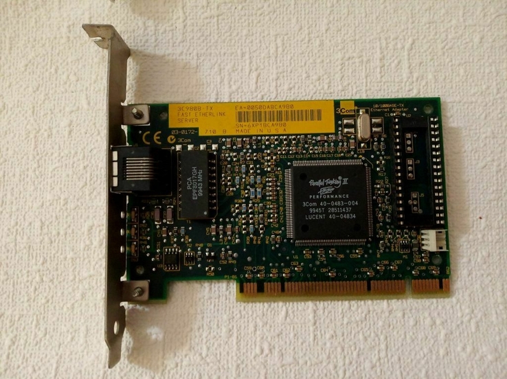 Сетевая карта LAN PCI 2-шт, фото №5