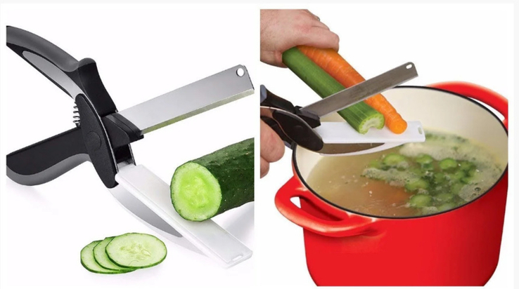 Универсальные кухонные ножницы Clever cutter / нож-ножницы 3 в 1 / умные ножницы, фото №3