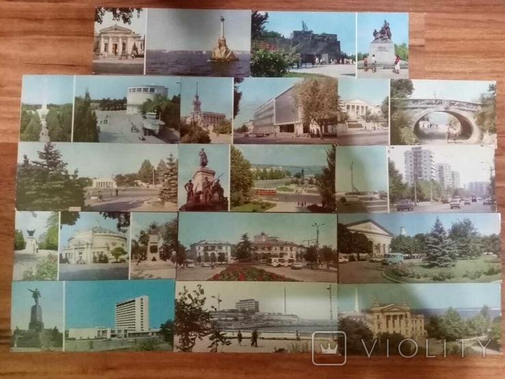Почтовые карточки "Севастополь город-герой", 14 шт,набор, фото №2