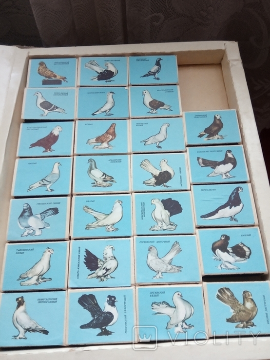 Спички (3) набор Голуби 26 коробок, фото №7