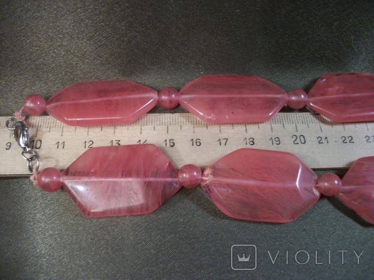 Н25 Розовые бусы, общим весом 127,5 гр, фото №7