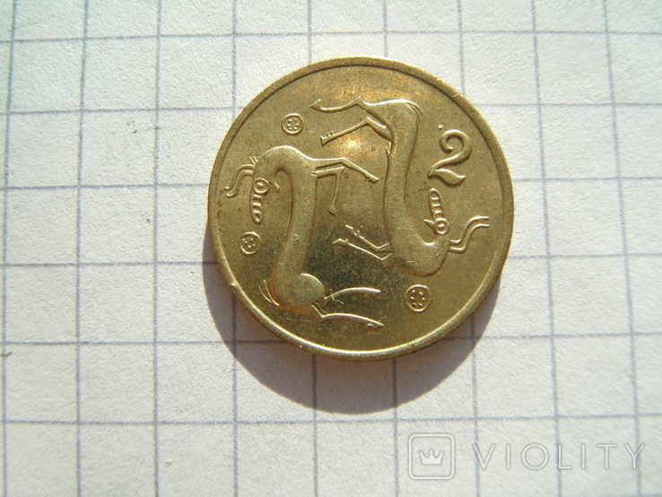 Кипр 2 цент 1983 г. KM#54.1, фото №3