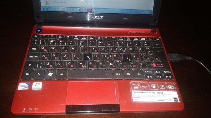 Ноутбук 10.1 Acer D527 Intel Atom N570 (1.66GHZ) ОЗУ2ГБ/HDDD320GB/WIN7, numer zdjęcia 4