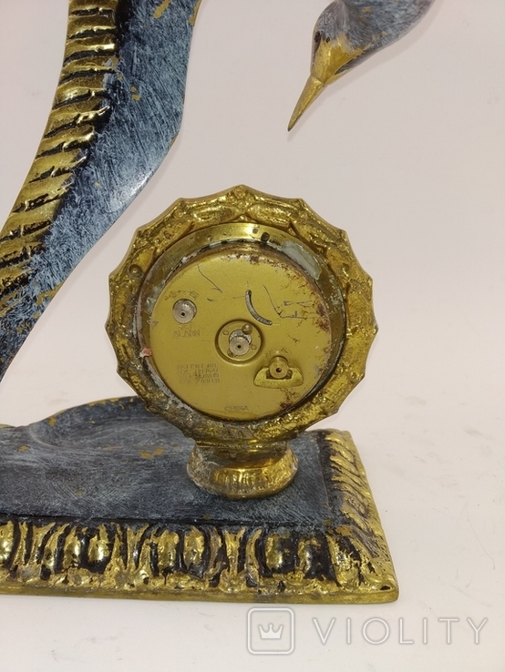 Часы бронза будильник "Чайка" арт. 0434, фото №7