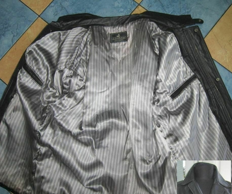 Большая кожаная мужская куртка L. Lambertazzi. Италия. 62р. Лот 967, фото №5