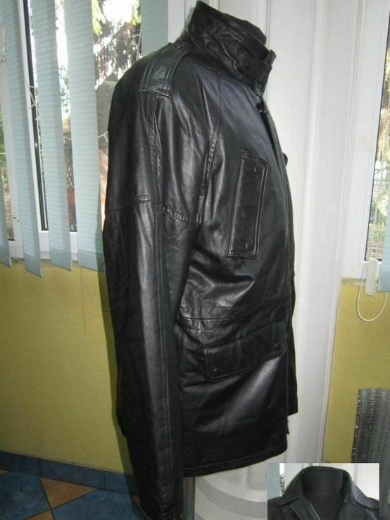 Большая кожаная мужская куртка L. Lambertazzi. Италия. 62р. Лот 967, фото №7