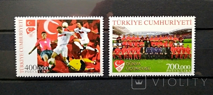 Турция ЧМ 2002 футбол спорт MNH**, фото №3