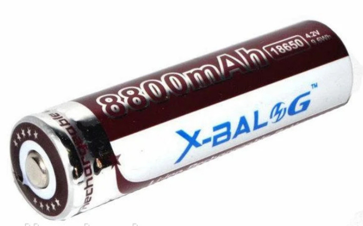 Аккумулятор Li-Ion X-BALOG 18650 8800 mAh 4.2V аккумуляторная батарейка, фото №3