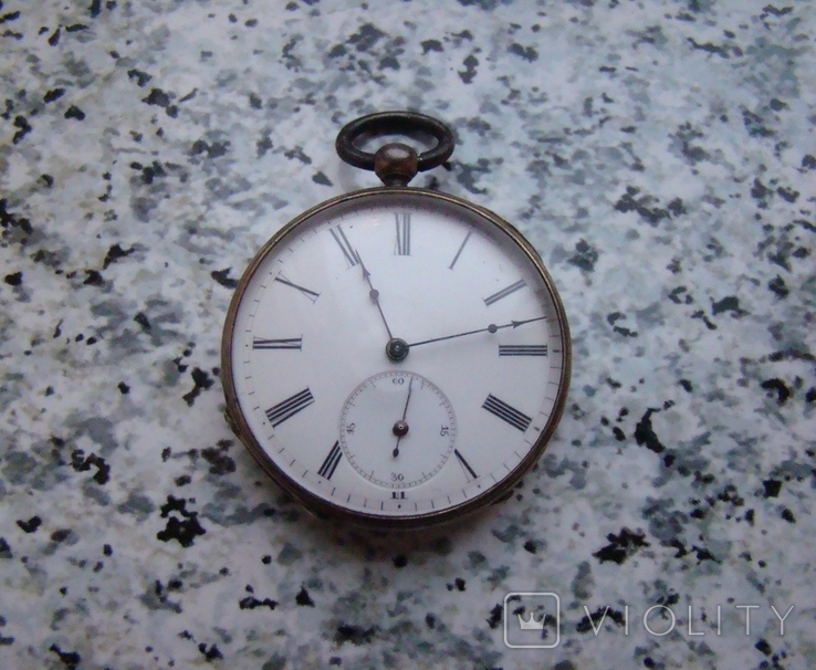 Карманные часы Швейцария 1880 г. серебро, фото №2