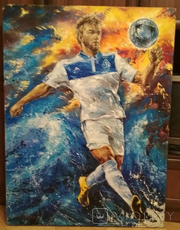 Picture autographed by the football player Dynamo-Kyiv, 120x90, Andriy Yarmolenko. The Birth of a Legend, photo number 3