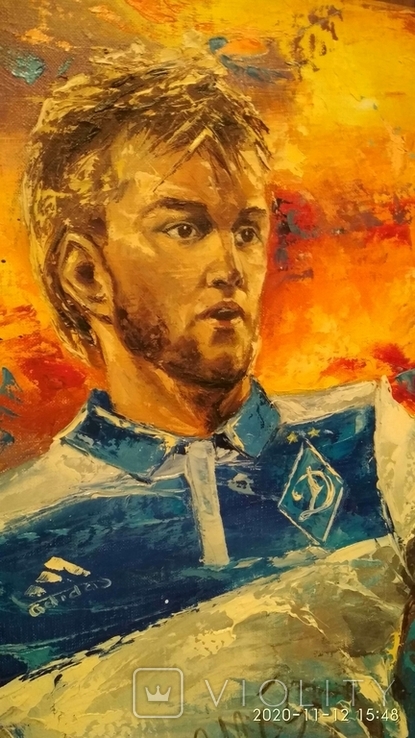 Picture autographed by the football player Dynamo-Kyiv, 120x90, Andriy Yarmolenko. The Birth of a Legend, photo number 13