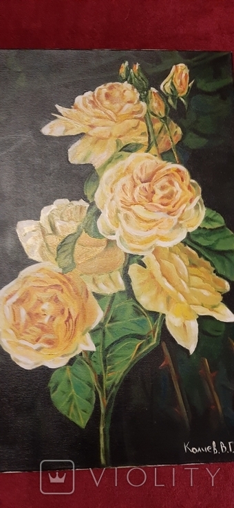 Картина"Розы"6040 масло, фото №3