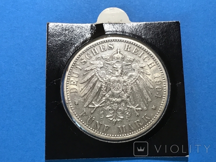 5 марок Бавария 1904 D. Отто I. Серебро, фото №3