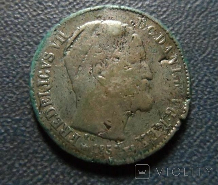 16 скиллингов 1857 серебро Дания, фото №3