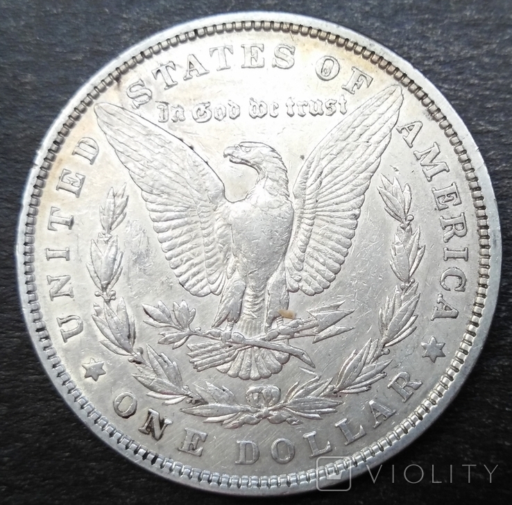 1 Доллар 1880 год. Морган. Серебро., фото №3