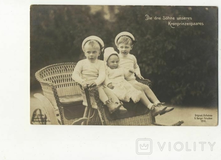 Kaiser Postcarte - Die drei Shne unseres Kronprinzenpaares, фото №2