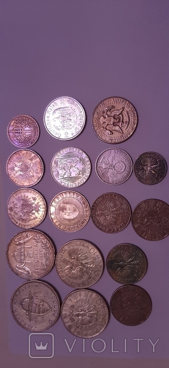 Колекция серебряных монет, фото №2